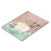 ワンダーランド・ベビー・シャワーの渦巻き写真 ノートブック (左側)