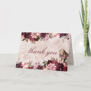 ワンダーランド・ヴィンテージエレガント結婚式のアリス サンキューカード