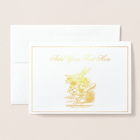 ワンダーランドGの白うさぎコートのトランピーター・アリス 箔カード (封筒付き正面)