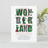 ワンダーランドI茶パーティー赤ちゃんシャワー 招待状 (スタンド正面)