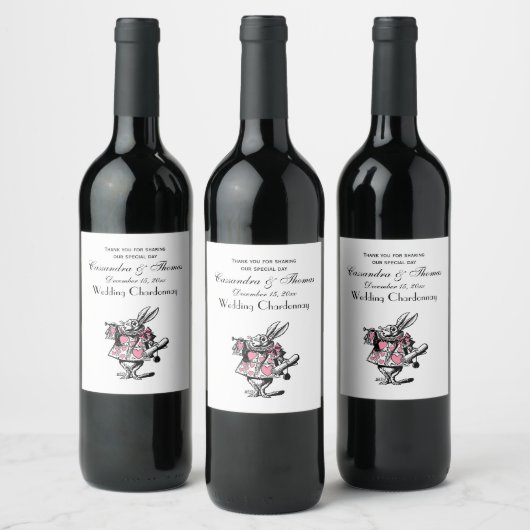 ワンダーランドPの白うさぎコートトランペーターアリス ワインラベル (ボトル)