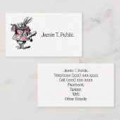 ワンダーランドPの白うさぎコートトランペーターアリス 名刺 (正面/裏面)