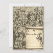 ワンダーラ結婚ンド招待状 招待状 (裏面)