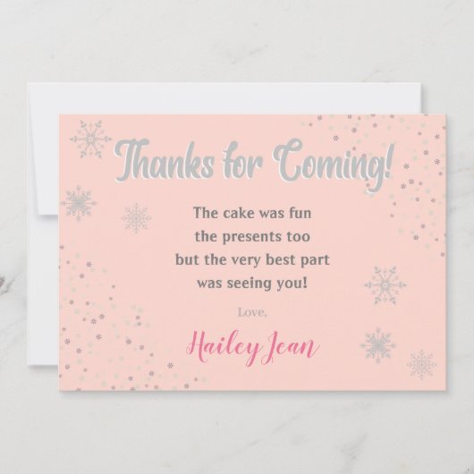 ワンダーーランドガールズ　１歳の誕生日　ありがとうカード サンキューカード (正面)