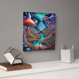 ワンダー失ったランドで スクエア壁時計