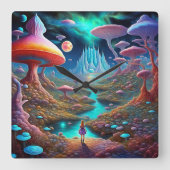 ワンダー失ったランドで スクエア壁時計 (正面)