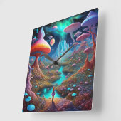 ワンダー失ったランドで スクエア壁時計 (傾斜)