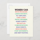 ワンダー・ウーマン 「女性だって…」宣言 ポストカード (正面/裏面)