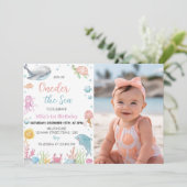 ワンダー・ザ・シー パステル バースデー フォト インビテーション (スタンド正面)