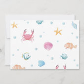 ワンダー・ザ・シー パステル バースデー フォト インビテーション (裏面)