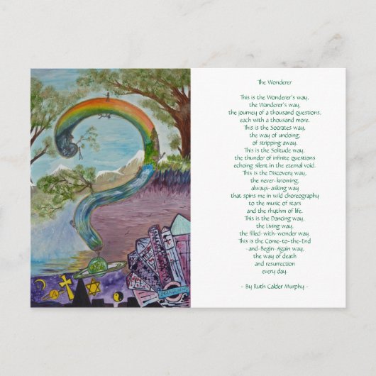 『ワンダー』- ルース・コールド・マーシー著 - ポストカード (正面)