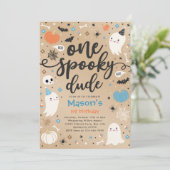 ワンダ不気味ードキュートハロウィーン幽霊1st誕生日 招待状 (スタンド正面)