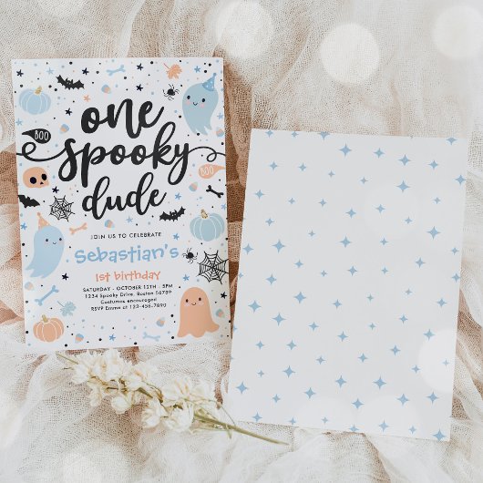 ワンダ不気味ードキュートハロウィーン幽霊1st誕生日 招待状