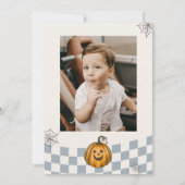 ワンダ不気味ードパンプキンハローゲン1歳の誕生日 招待状 (裏面)