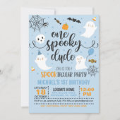 ワンダ不気味ード誕生日招待状 – 少年（青） 招待状 (正面)