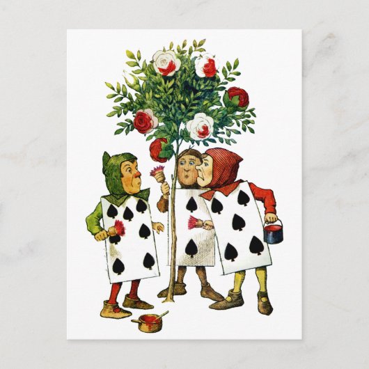 ワンダ絵画ランドのアリスの女王のバラ ポストカード (正面)