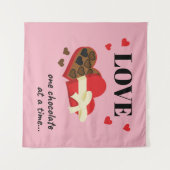 ワンチョコレートを愛するおもしろい引用文 タペストリー (正面(横))