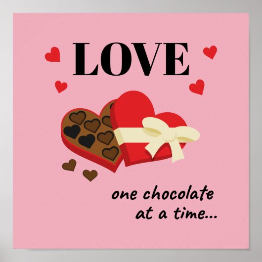 ワンチョコレートを愛するおもしろい引用文 ポスター (正面)