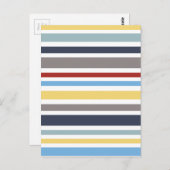 ワンツストライプ航海のデザイン ポストカード (正面/裏面)