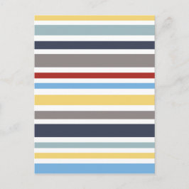 ワンツストライプ航海のデザイン ポストカード