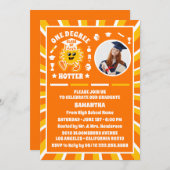 ワンディグホッターレトロ写真卒業パーティー 招待状 (正面/裏面)