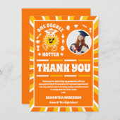 ワンディグホッターレトロ写真卒業 サンキューカード (正面/裏面)