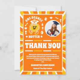 ワンディグホッターレトロ写真卒業 サンキューカード