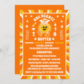 ワンディグホッターレトロ卒業パーティー 招待状 (正面/裏面)