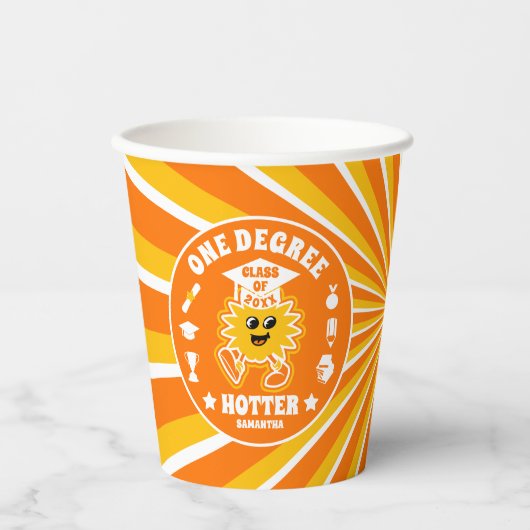 ワンディグホッターレトロ卒業パーティー 紙コップ (正面)