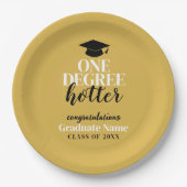 ワンディグホッター – ブラック金ゴールド – 卒業 ペーパープレート (正面)