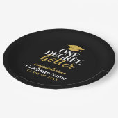 ワンディグホッター – ブラック金ゴールド – 卒業 ペーパープレート (アングル)