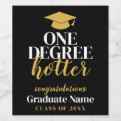 ワンディグホッター – ブラック金ゴールド – 卒業 ワインラベル (シングルラベル)