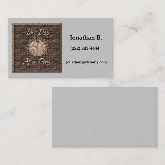 ワンデイアットタイムスローガンスピリチュアル引用文 名刺 (正面/裏面)