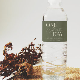 ワンデイウェディングリハーサル サーググリーン ペットボトルラベル