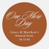 ワンデイリハーサルディナー テラコッタ フェイバー ラウンドシール (正面)