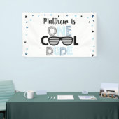 ワンデカッコいいューサングラスボーイ誕生日 横断幕 (トレードショー)