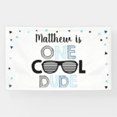 ワンデカッコいいューサングラスボーイ誕生日 横断幕 (横)