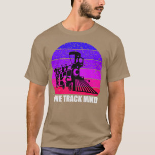 ワントラックマインド鉄道機関車デザイン Tシャツ