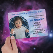 ワントリップザのまわりにサンフォト誕生日招待状 招待状