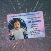 ワントリップザのまわりにサンフォト誕生日招待状 招待状