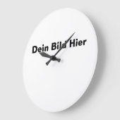 ワンドゥア・ミット・デイネム・ビルト・セルブスト・ゲスタルテン ラージ壁時計 (傾斜)