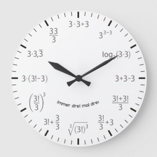 ワンドゥールマテUhr 3 x 3ドリマードリー ラージ壁時計