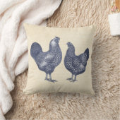 ワンドットエレガントチキンズブルーヴィンテージオードスター クッション (ブランケット)