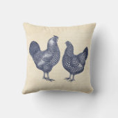 ワンドットエレガントチキンズブルーヴィンテージオードスター クッション (裏面)