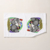 ワンドット：イースター卵ペア バスタオルセット (ハンドタオル)