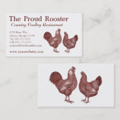 ワンドット・チキン、オンドスター、ヘン 名刺 (正面/裏面)