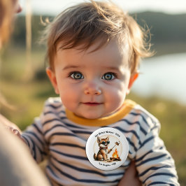 ワンハッピーカンパーコヨーテキャンピング1st誕生日 缶バッジ