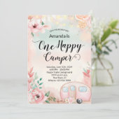 ワンハッピーカンパーファースト誕生日招待状キャンプ 招待状 (スタンド正面)