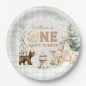 ワンハッピーカンパーファースト誕生日 ペーパープレート (正面)