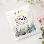 ワンハッピーカンパーベアーブルー1st誕生日パーティー フェイバーバッグ (封をした状態)